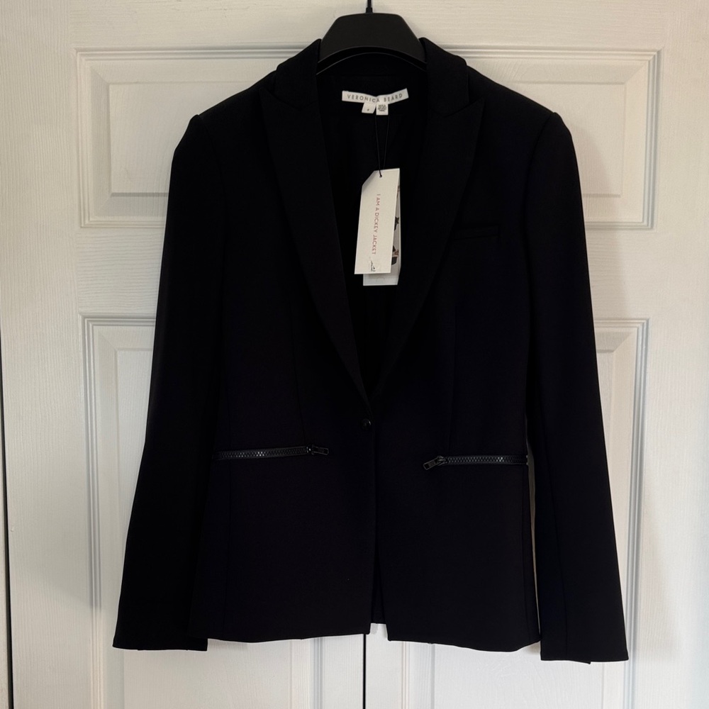 Veronica Beard Women’s Black Scuba Jacket- Size 6